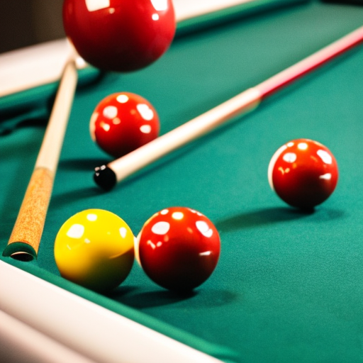 image generated with stable diffusion, positive prompt 'chaotic action shot of billiard balls'